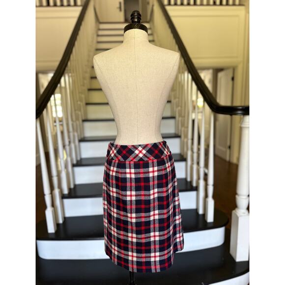 Talbots Plaid Pencil Skirt Fall Winter Preppy Career Church Academia Christmas - Picture 7 of 9